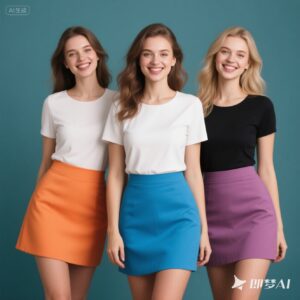 Short-sleeved top + short skirt (complete set)
